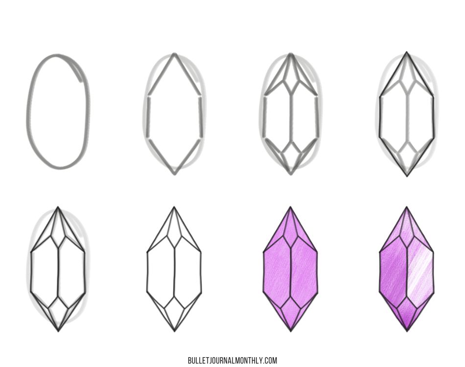 How To Draw A Crystal Bullet Journal Monthly How To Draw A Crystal Bullet Journal Monthly